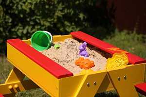 Детские песочницы: виды, размещение, выбор песка