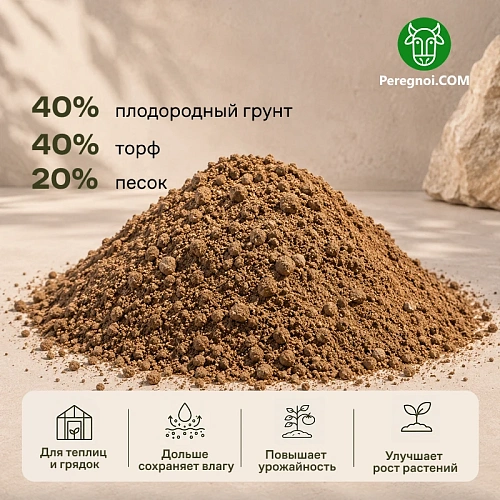 Почвогрунт «Садовод» (смесь: грунт, торф, песок) в мешках 25л.